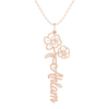 Birth Flower Name Necklace