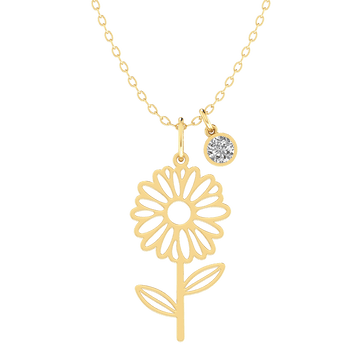 Birth Flower Birthstone Necklace