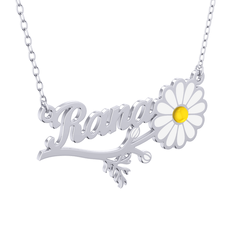 Daisy Name Gold 18K Necklace