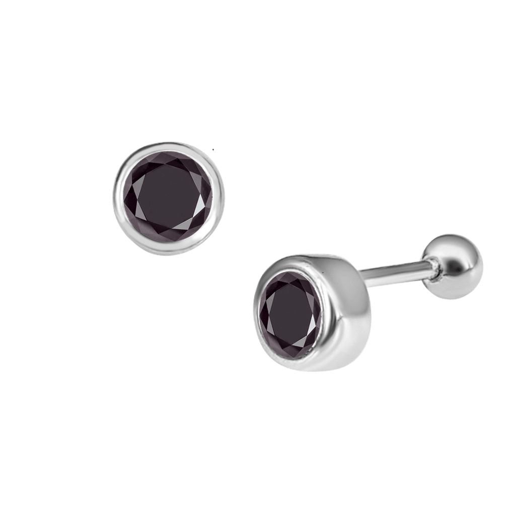 Round Diamond Ear Piercing