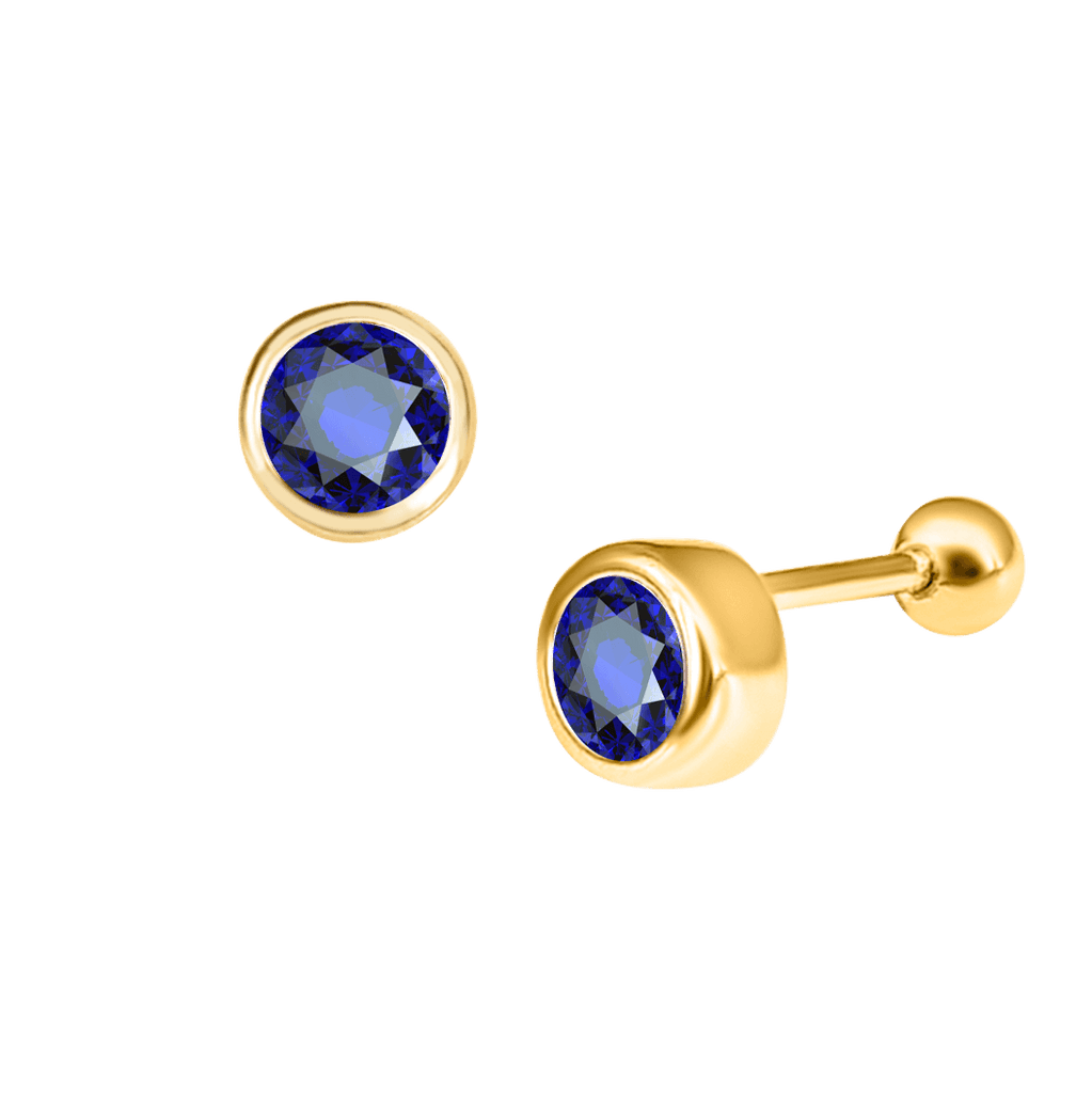 Round Diamond Ear Piercing