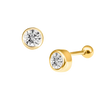 Round Diamond Ear Piercing