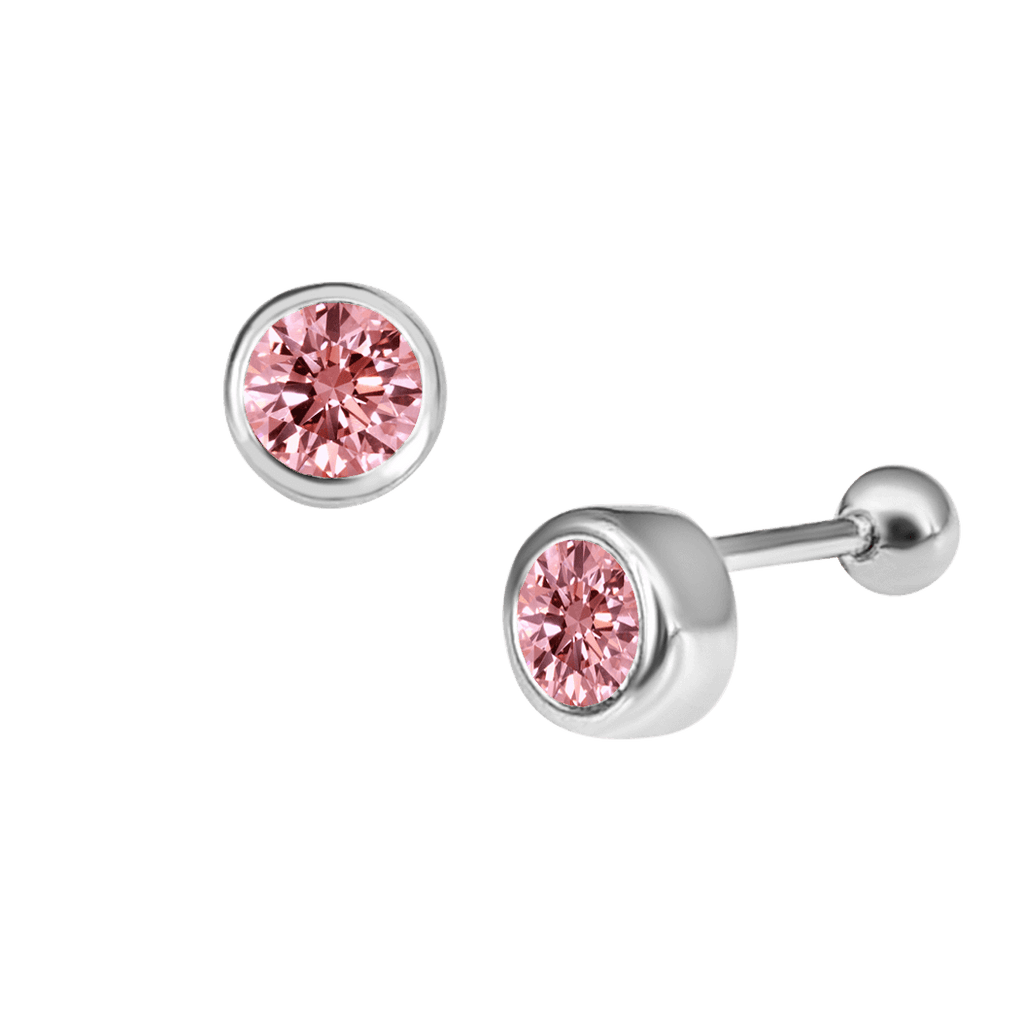 Round Diamond Ear Piercing