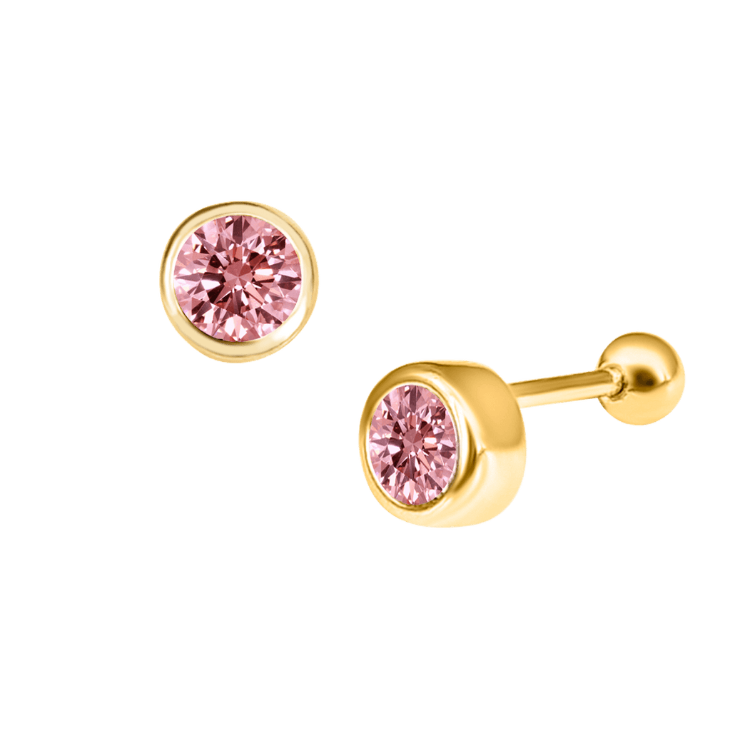 Round Diamond Ear Piercing