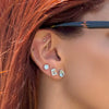Emerald Cut Diamond Studs