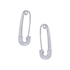 Safety Pin Diamond Earrings