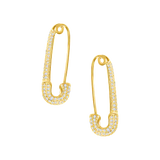 Safety Pin Diamond Earrings