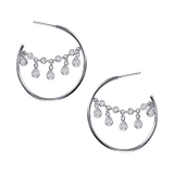 Oriental Diamond Hoops