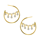 Oriental Diamond Hoops