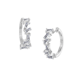 Baguette Diamond Hoops