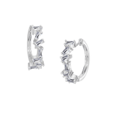 Baguette Diamond Hoops Earrings