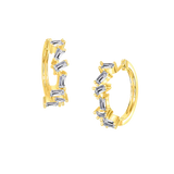 Baguette Diamond Hoops