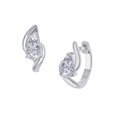 Pear Diamond Hoop Earrings
