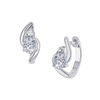 Pear Diamond Hoops