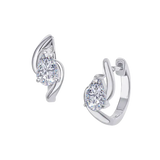 Pear Diamond Hoops