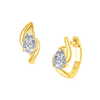 Pear Diamond Hoops