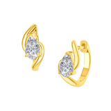 Pear Diamond Hoops