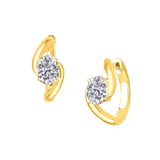 Oval Diamond Hoop Earrings