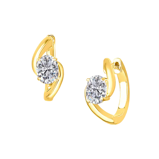Oval Diamond Hoops