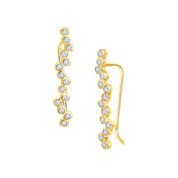 Diamond Hive Climbing Earrings