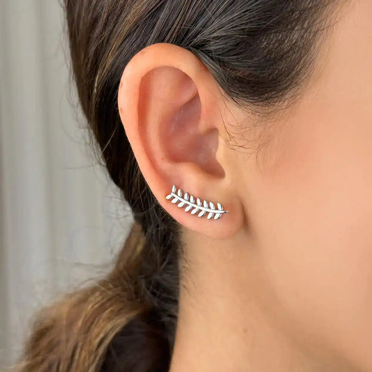 Leaf Climbing Earrings