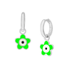 Flower Eye Enamel Hoops