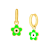 Flower Eye Enamel Hoops