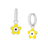 Flower Eye Enamel Hoops