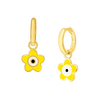 Flower Eye Enamel Hoops