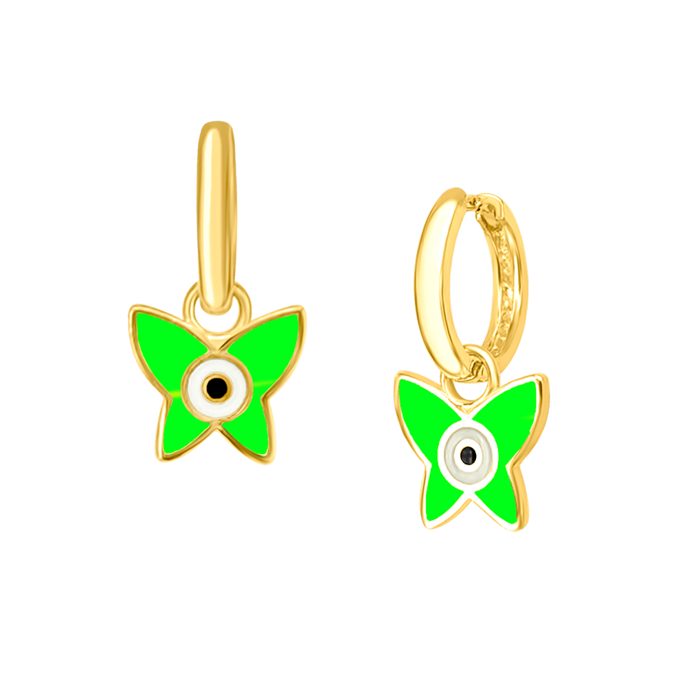 Butterfly Eye Enamel Hoops