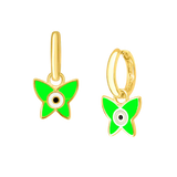 Butterfly Eye Enamel Hoops
