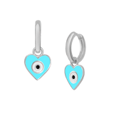 Heart Eye Enamel Hoops