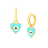 Heart Eye Enamel Hoops