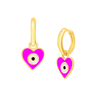 Heart Eye Enamel Hoops