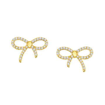 Ribbon Diamond Studs