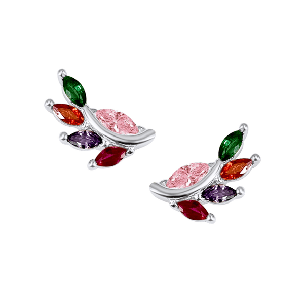 Milano Colore Leaf Stud Earrings