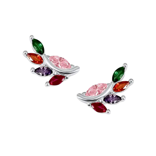 Milano Colore Leaf Stud Earrings