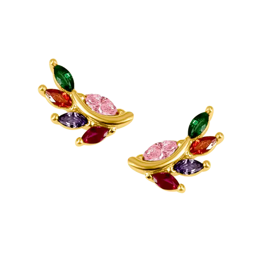 Milano Colore Leaf Stud Earrings