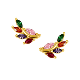 Milano Colore Leaf Stud Earrings