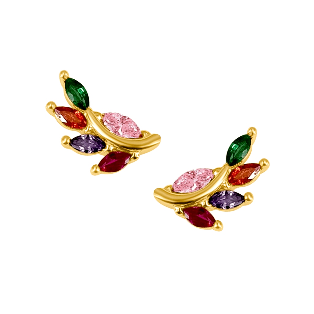 Milano Colore Leaf Stud Earrings