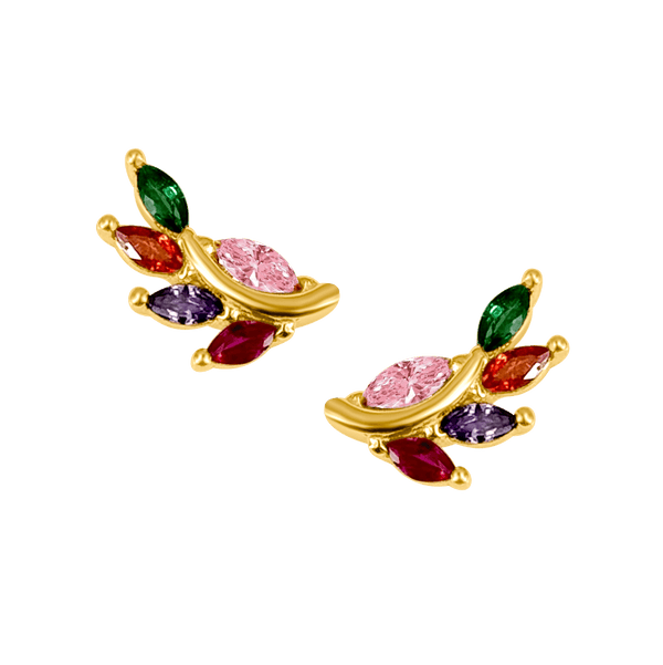 Milano Colore Leaf Stud Earrings