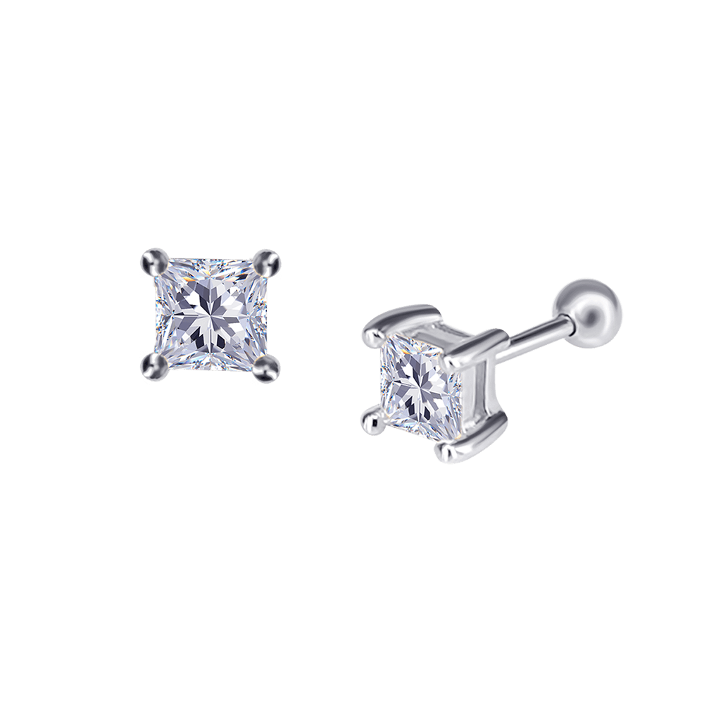 Square Diamond Ear Piercing