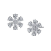 Flower Pear Diamond Studs