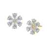 Flower Pear Diamond Studs