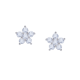 Flower Round Diamond Studs