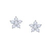 Flower Round Diamond Studs