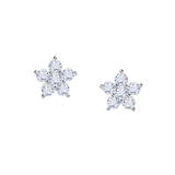 Flower Round Diamond Studs