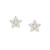 Flower Round Diamond Studs