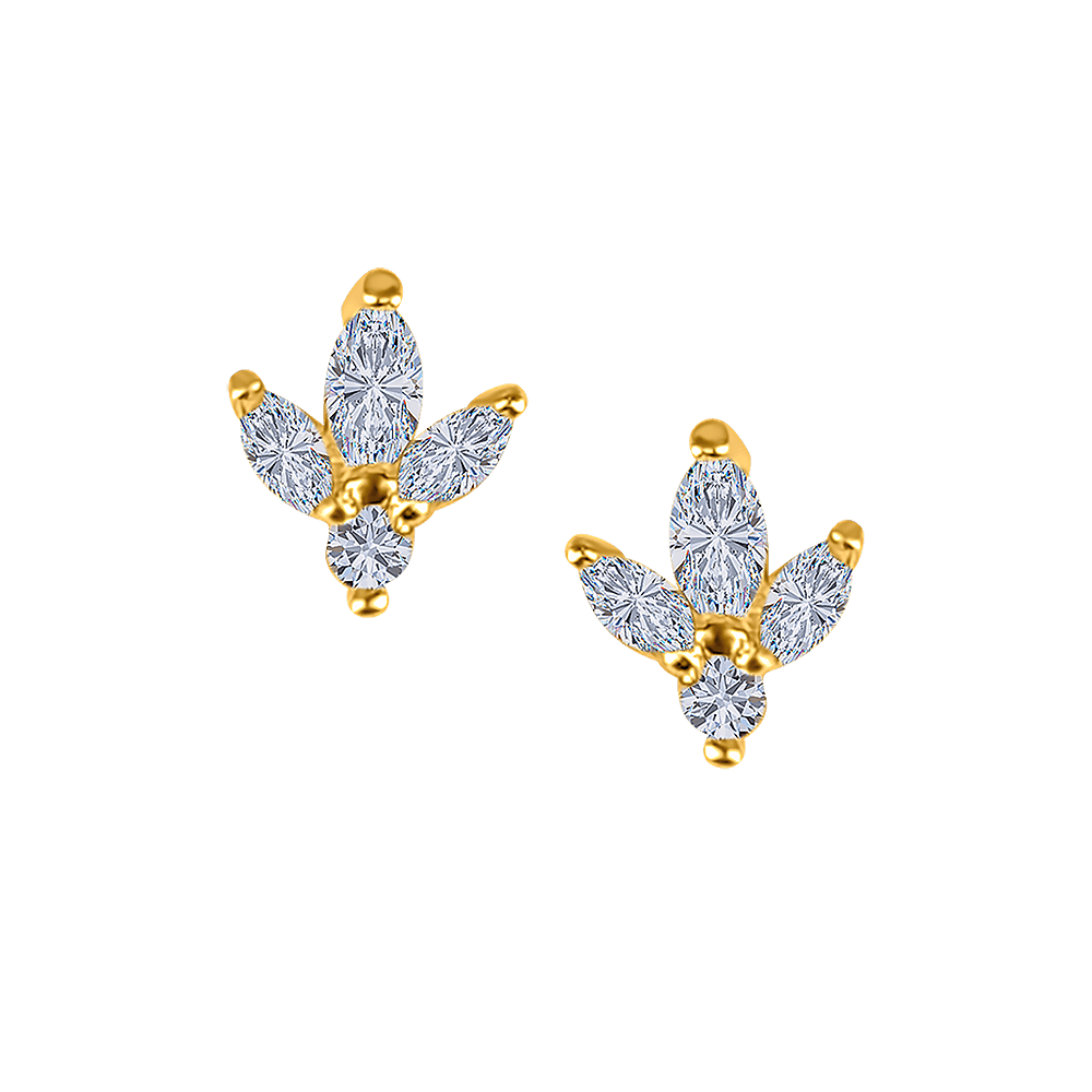 Fleur Marquise Diamond Studs