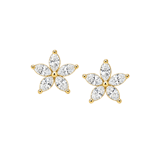 Mini Flower Diamond Studs